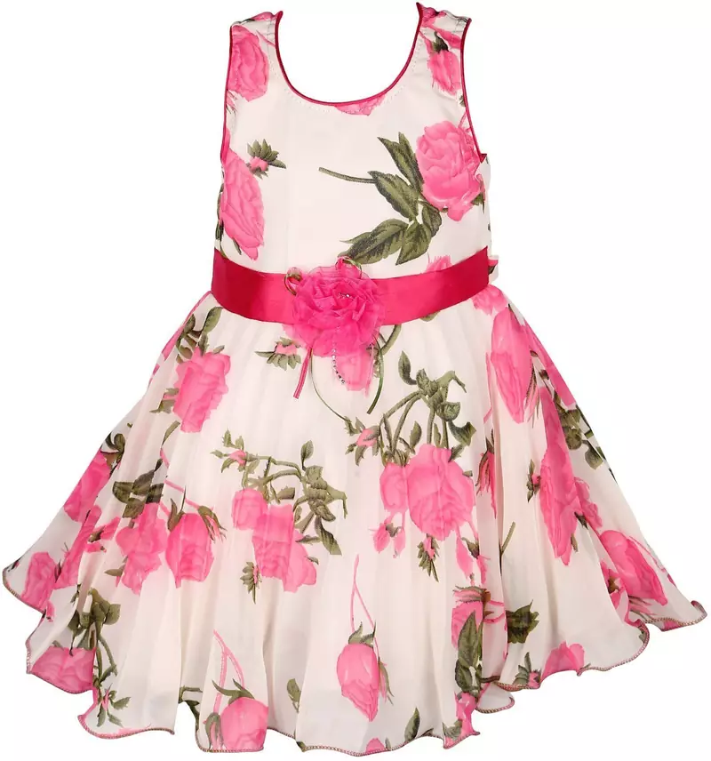 Pink Cotton  stitched    dress