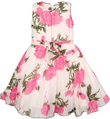 Pink Cotton  stitched    dress 3