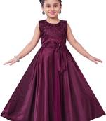 Purple Cotton  stitched    dress