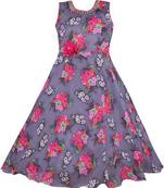 Grey Net stitched    dress