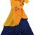 Orange satin stitched    dress
