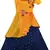 Orange satin stitched    dress