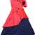 Multicolor satin stitched    dress