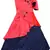 Multicolor satin stitched    dress