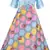 blue satin stitched    dress