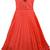 Orange satin stitched    dress
