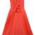 Orange satin stitched    dress