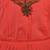 Orange satin stitched    dress