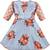 Orange satin stitched    dress