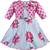 Pink satin stitched    dress