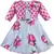 Pink satin stitched    dress