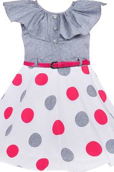Grey satin stitched    dress