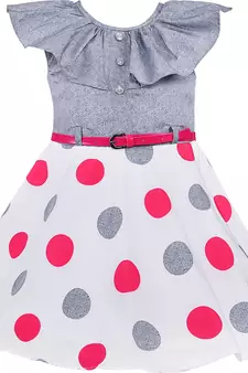 Grey satin stitched    dress