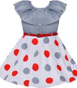 Red satin stitched    dress