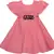 Pink satin stitched    dress