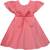 Pink satin stitched    dress