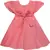 Pink satin stitched    dress