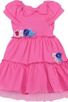Pink Georgette stitched    dress