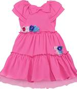 Pink Georgette stitched    dress