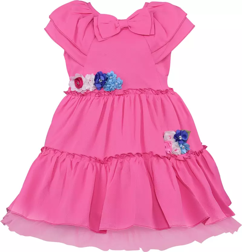 Pink Georgette stitched    dress