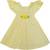Yellow satin stitched    dress
