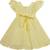 Yellow satin stitched    dress