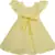 Yellow satin stitched    dress