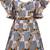 Grey satin stitched    dress