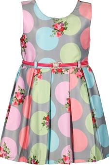 Green satin stitched    dress