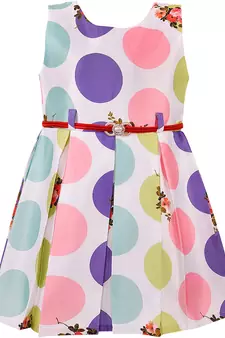 Multicolor satin stitched    dress