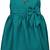 Green satin stitched    dress