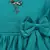 Green satin stitched    dress