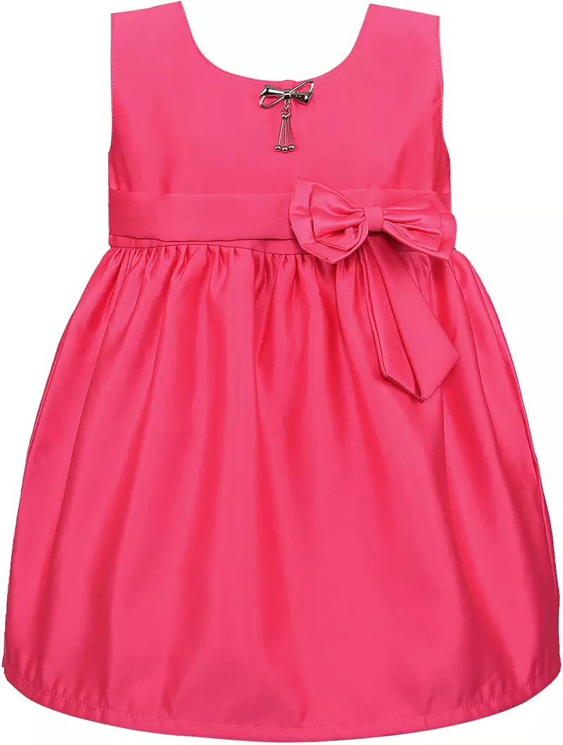 Pink satin stitched    dress