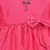 Pink satin stitched    dress