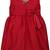 Red satin stitched    dress