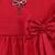 Red satin stitched    dress