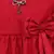 Red satin stitched    dress