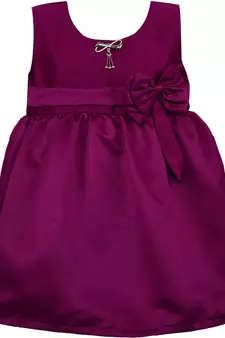 Purple satin stitched    dress