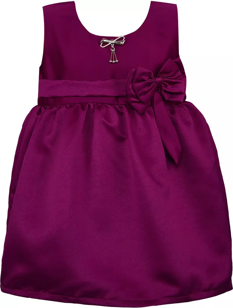Purple satin stitched    dress