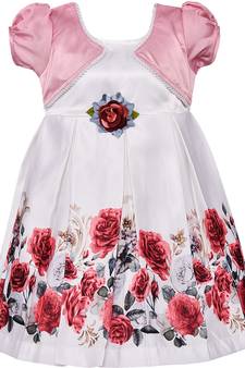 Multicolor satin stitched    dress