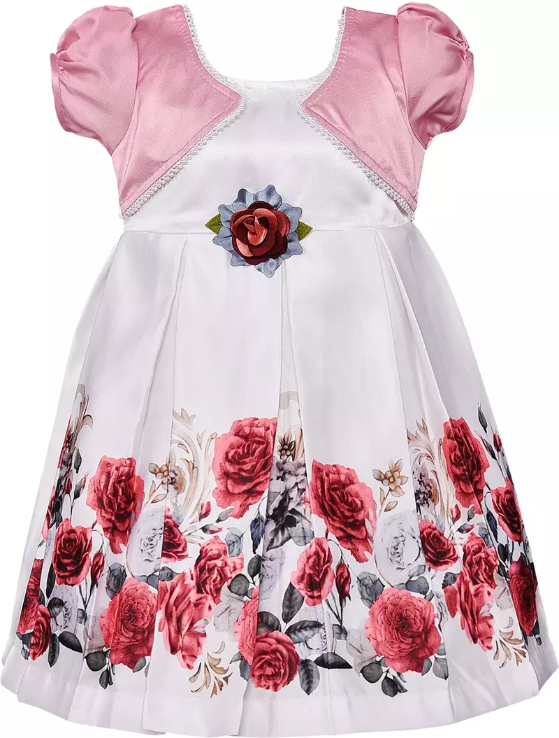 Multicolor satin stitched    dress