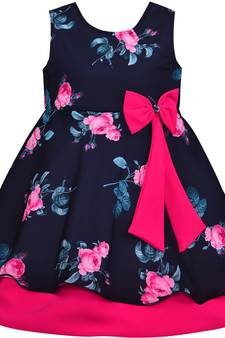 Pink satin stitched    dress