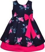 Pink satin stitched    dress