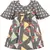 Grey satin stitched    dress