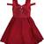 Maroon satin stitched    dress