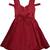 Maroon satin stitched    dress
