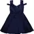 blue satin stitched    dress