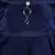 blue satin stitched    dress