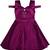 Purple satin stitched    dress