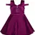 Purple satin stitched    dress
